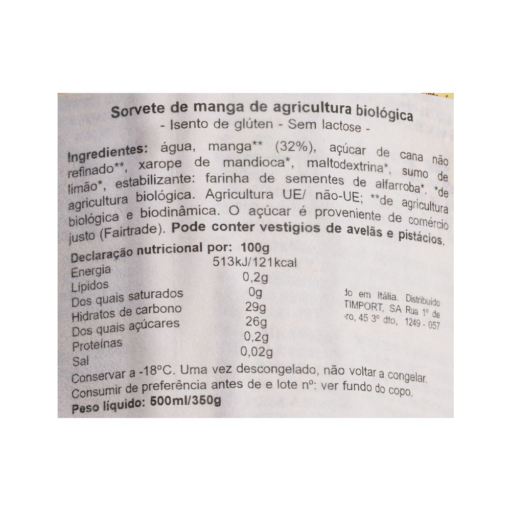  - Rachelli Organic Lactose and Gluten Free Mango Sorbet 500ml (2)