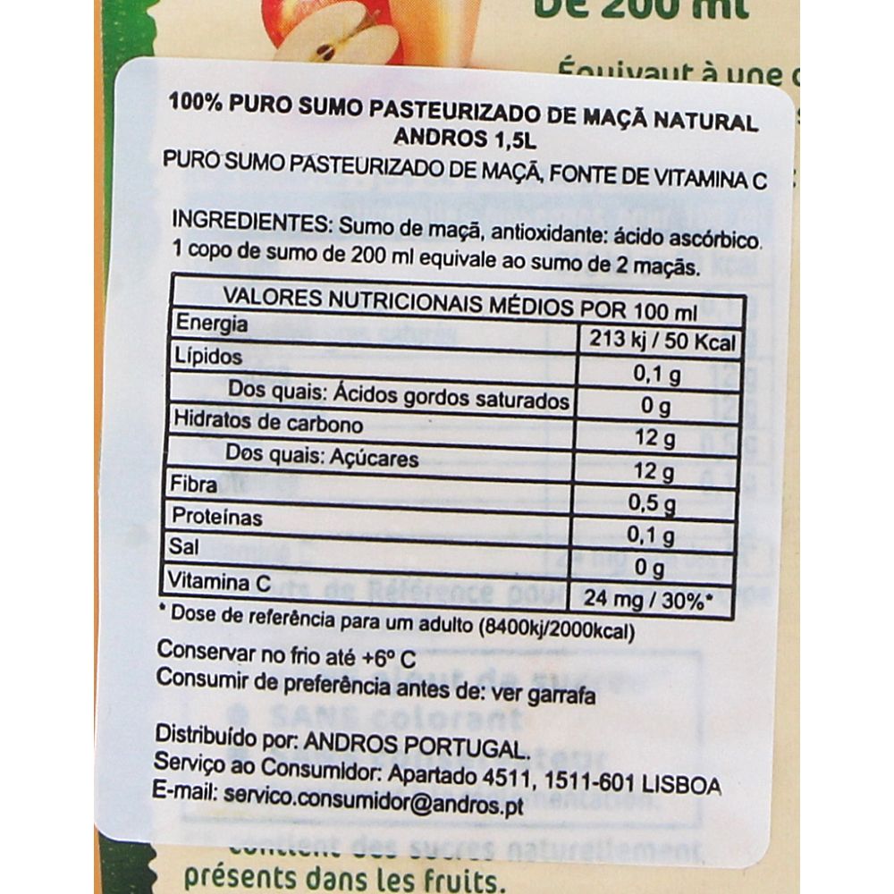  - Andros Apple Juice 1.5 L (2)