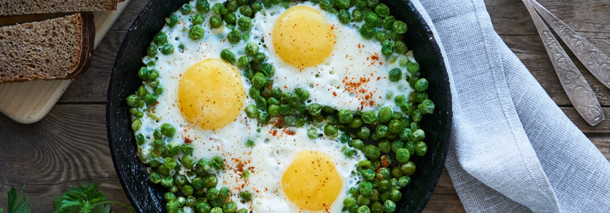 Peas and eggs