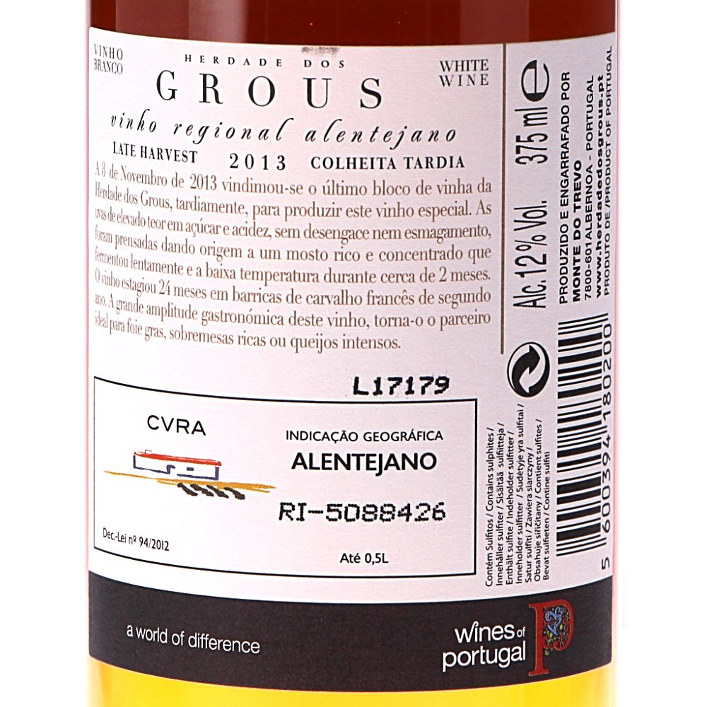  - Herdade dos Grous Colheita Tardia Late Vintage White Wine 2014 37,5cl (2)