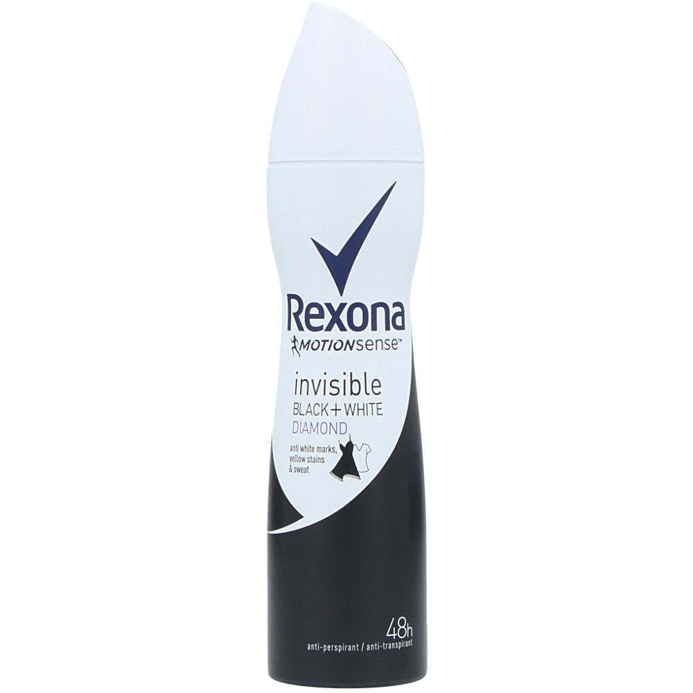  - Desodorizante Rexona Invisible Black & White Spray 150 mL (1)