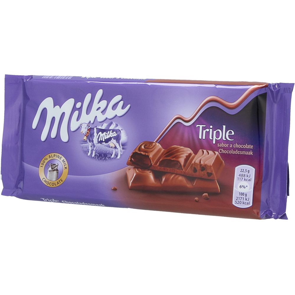  - Milka Triple Chocolate Chocolate 90 g (1)