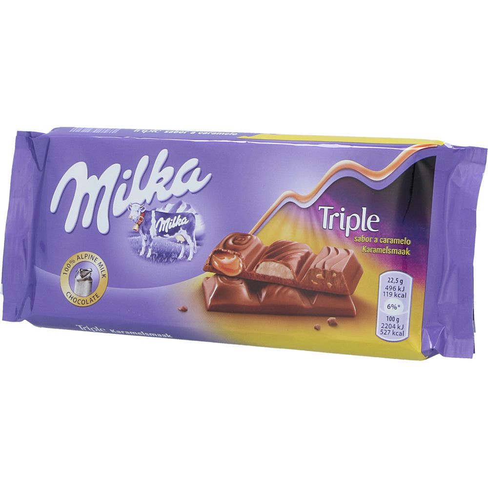  - Chocolate Milka Triple Caramelo 90 g (1)