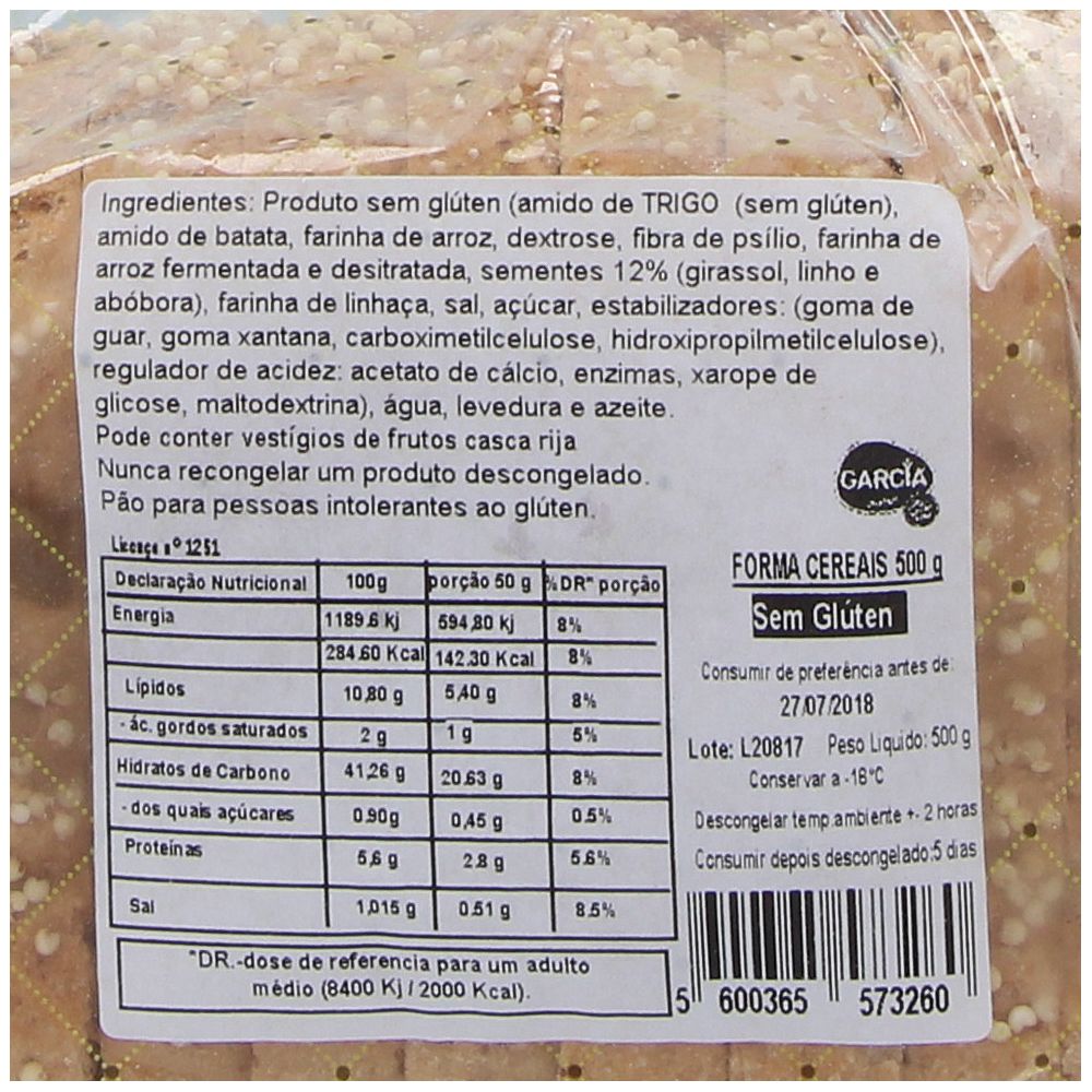  - Garcia Gluten Free Cereal Bread 500g (2)