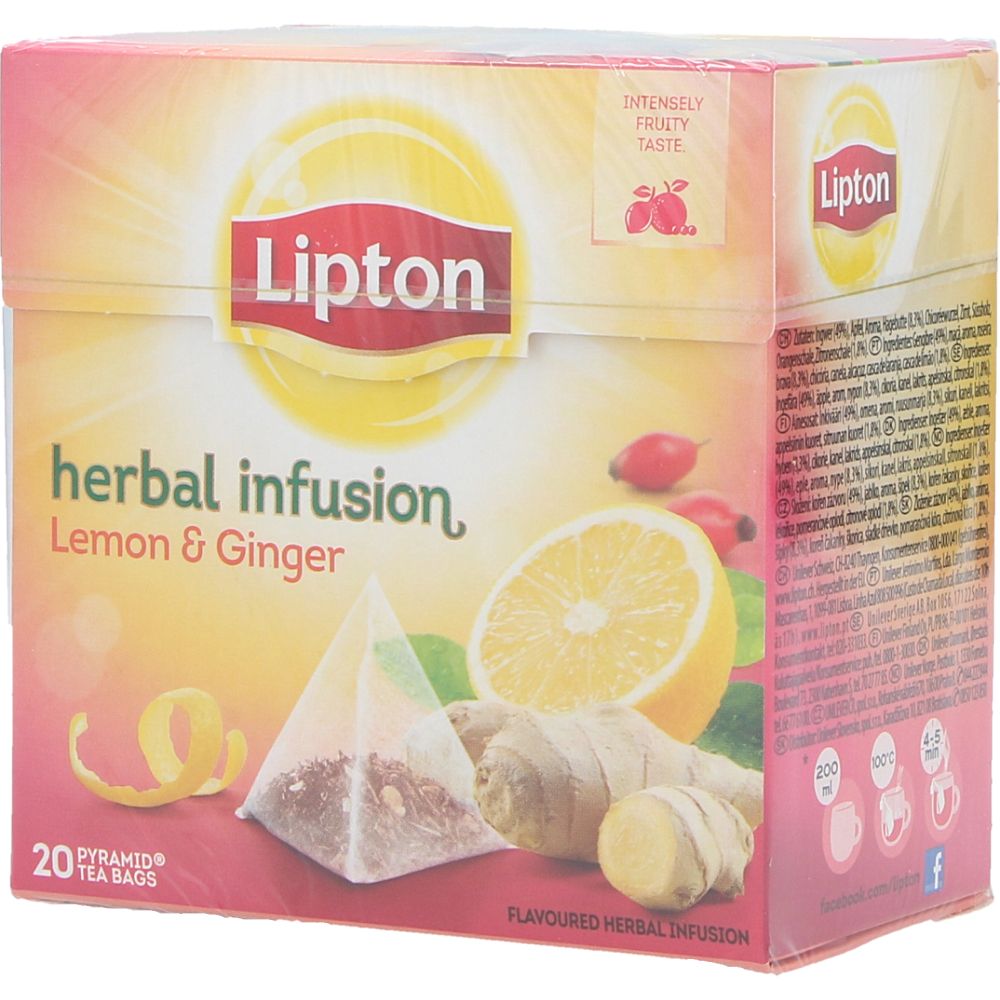 - Lipton Lemon & Ginger Tea 20 Pyramid Bags = 40 g (1)