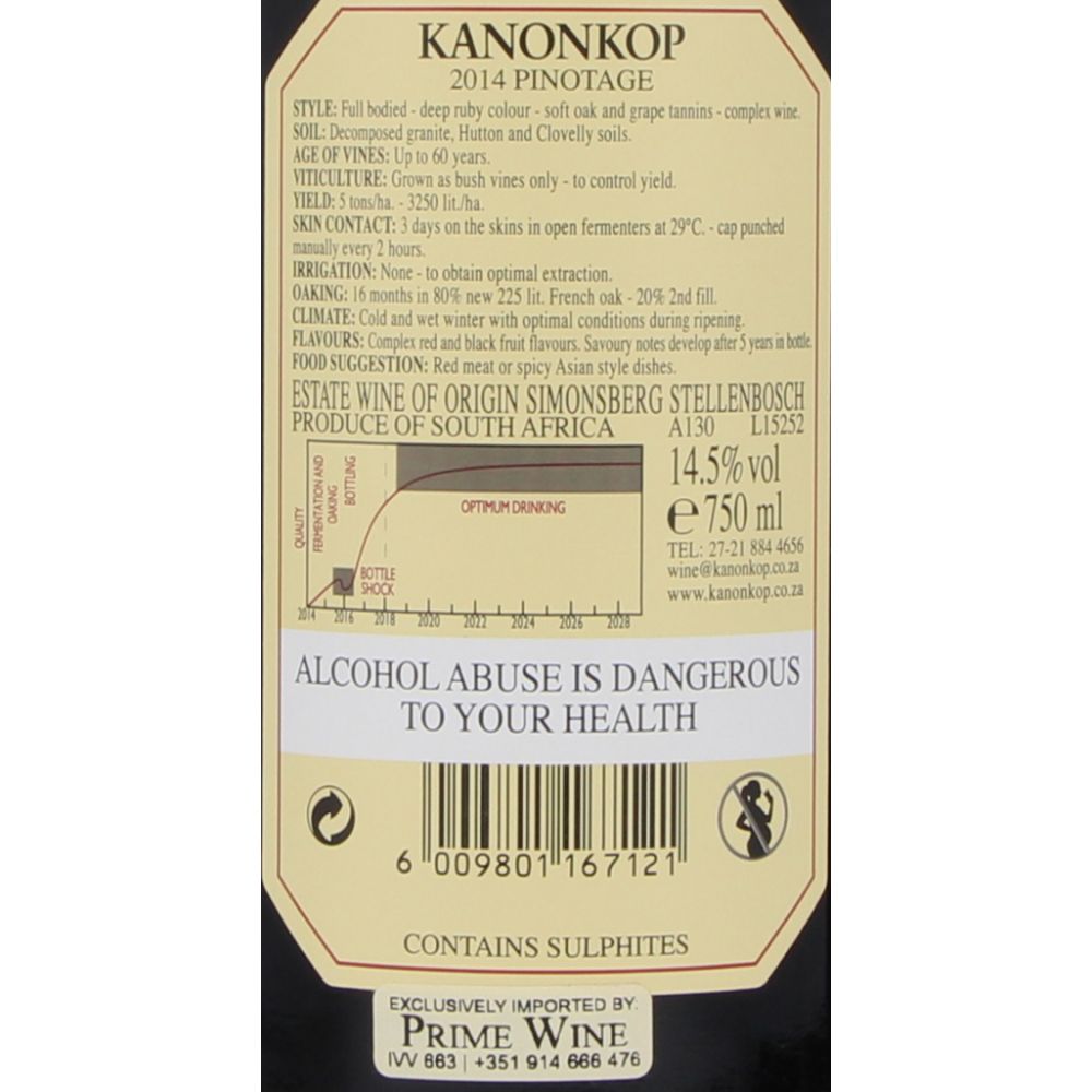  - Vinho Tinto Kanonkop Pinotage 75cl (2)