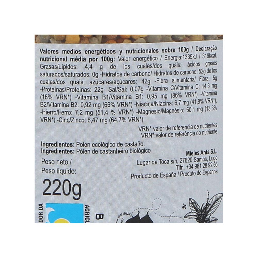  - Toca Organic Chestnut Pollen 220g (2)