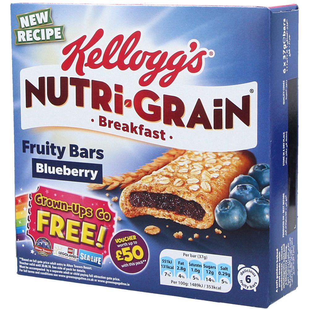  - Kellogg`s Nutri-Grain Blueberry Cereal Bar 6 x 37 g (1)