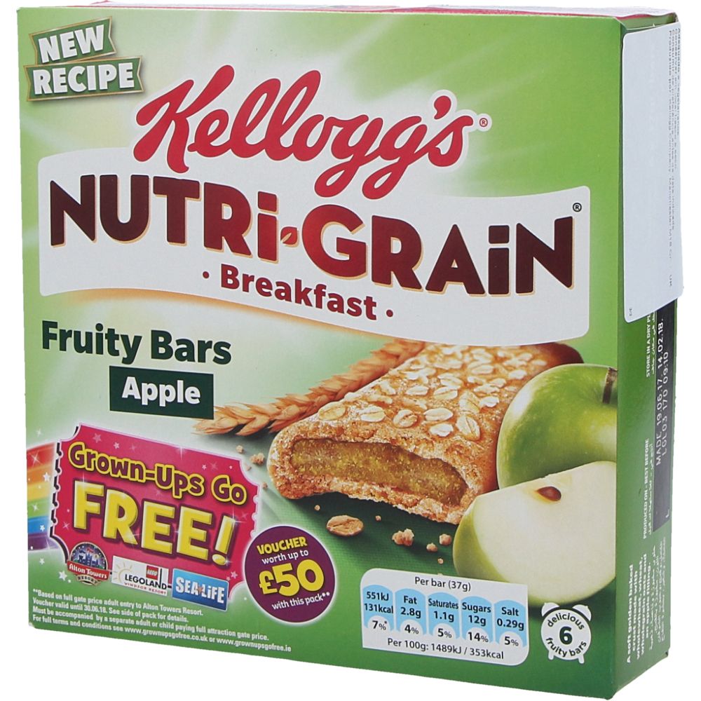  - Kellogg`s Nutri-Grain Apple Cereal Bar 6 x 37 g (1)