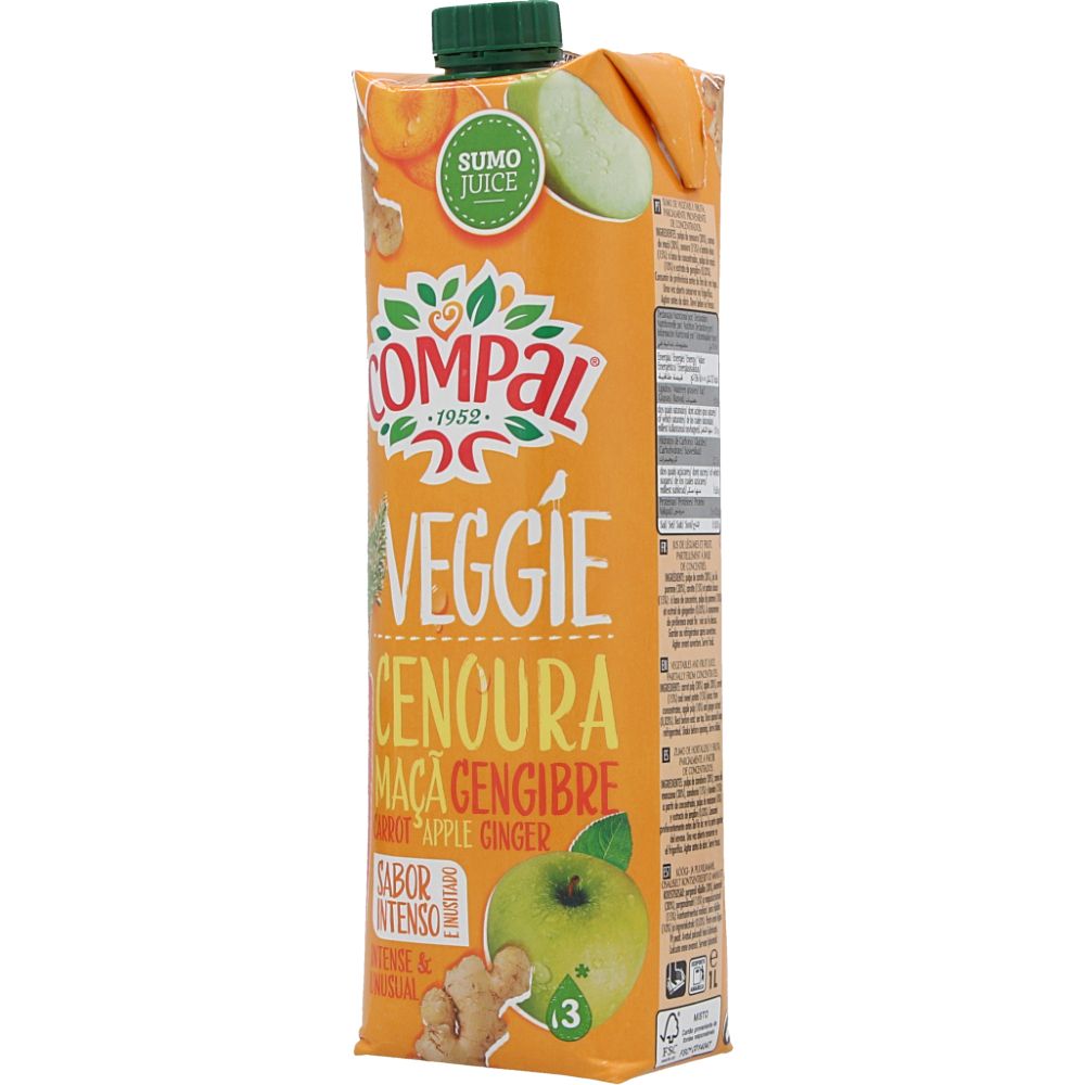  - Sumo Compal Veggie Cenoura / Maçã / Gengibre 1L (1)