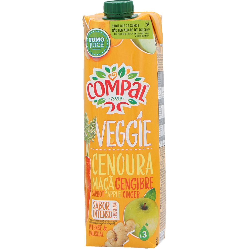  - Sumo Compal Veggie Cenoura / Maçã / Gengibre 1L (2)