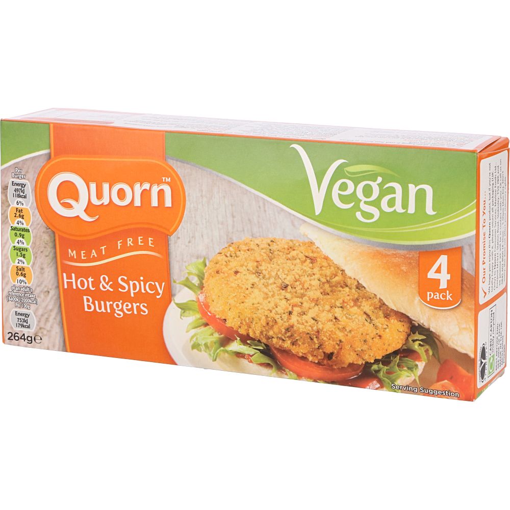  - Quorn Spicy Vegan Burger 2 pc = 264 g (1)