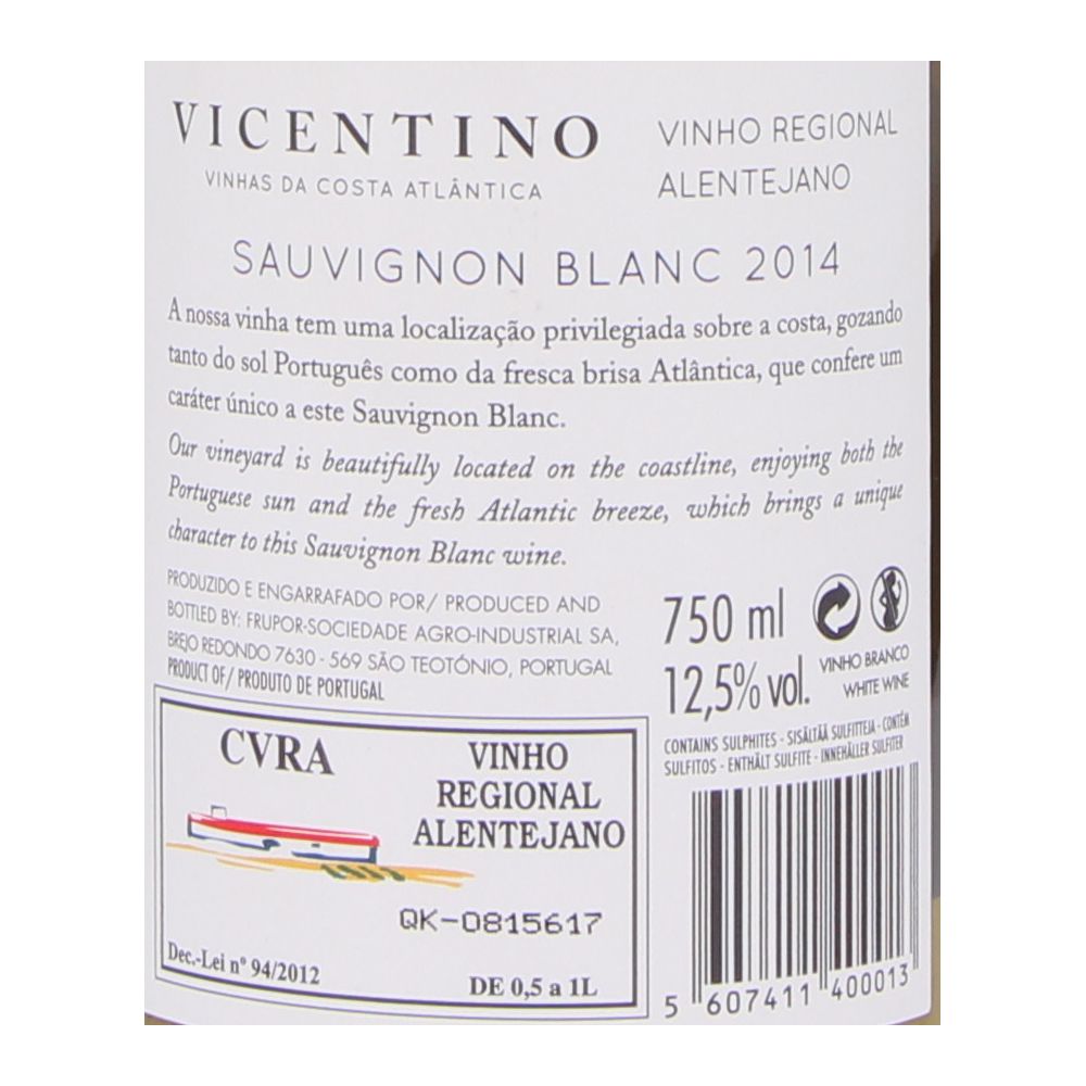  - Vicentino Sauvignon White Wine 75cl (2)