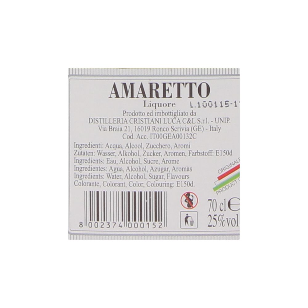  - Grand Genova Amaretto Liqueur 70cl (2)