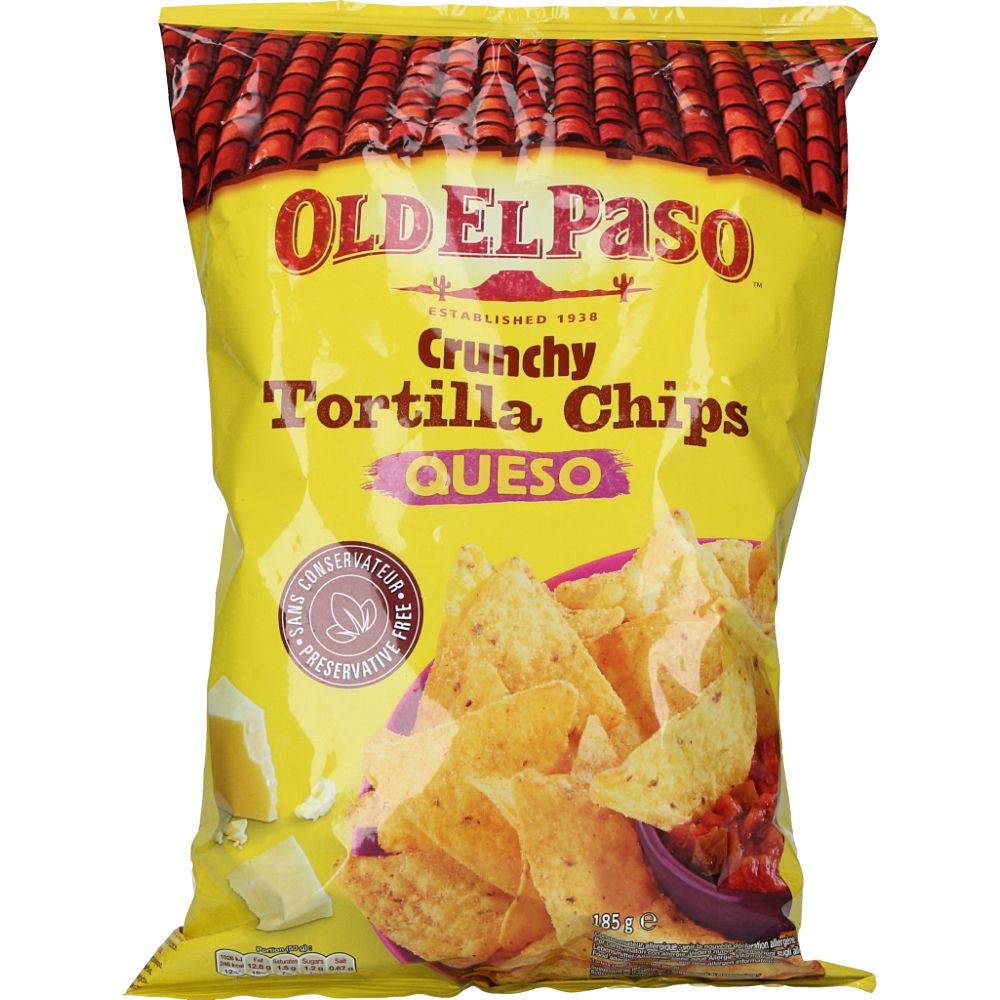  - Old El Paso Tortilla Chips Cheese 185g (1)