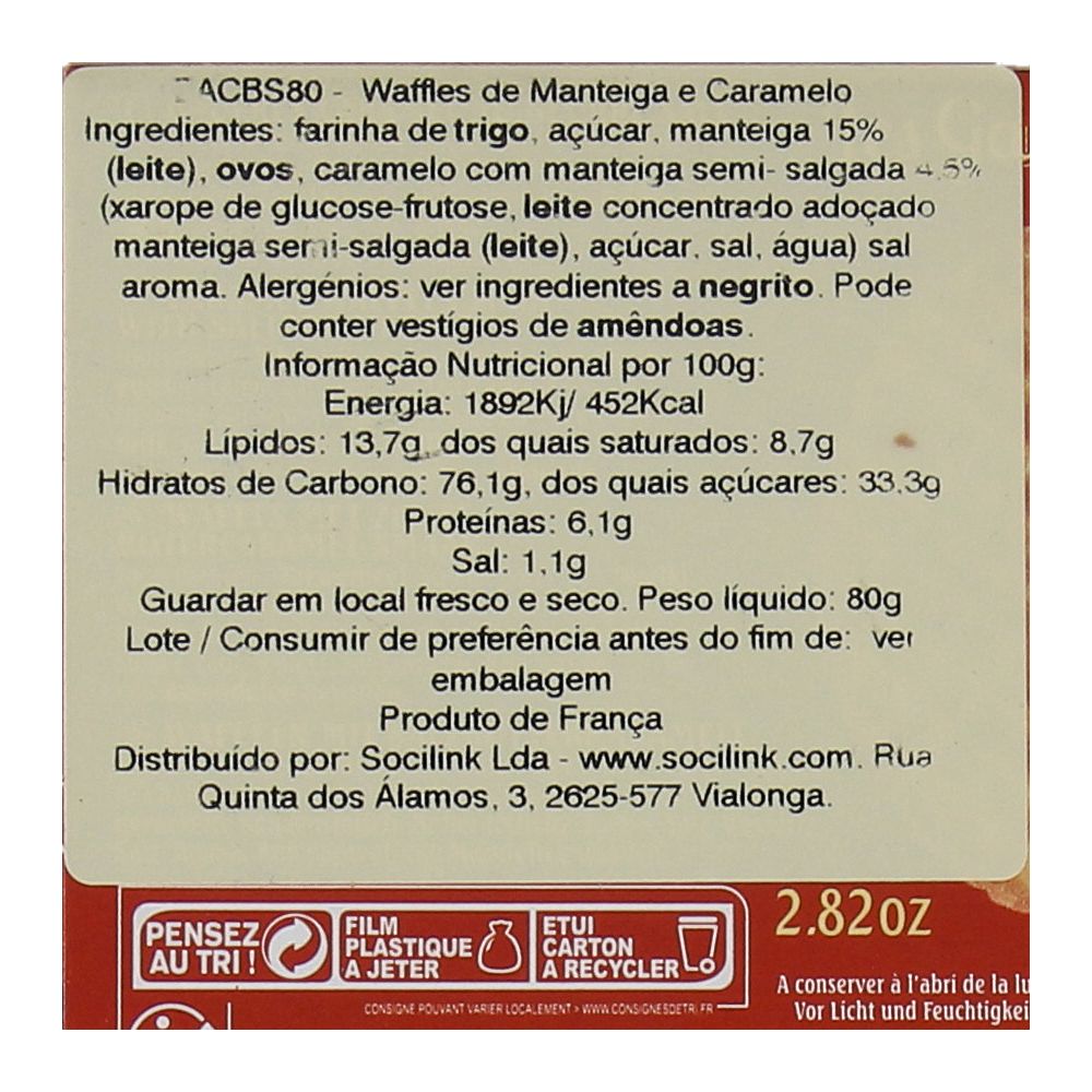  - Waffles Manteiga Caramelo La Dunkerquoise 165g (2)