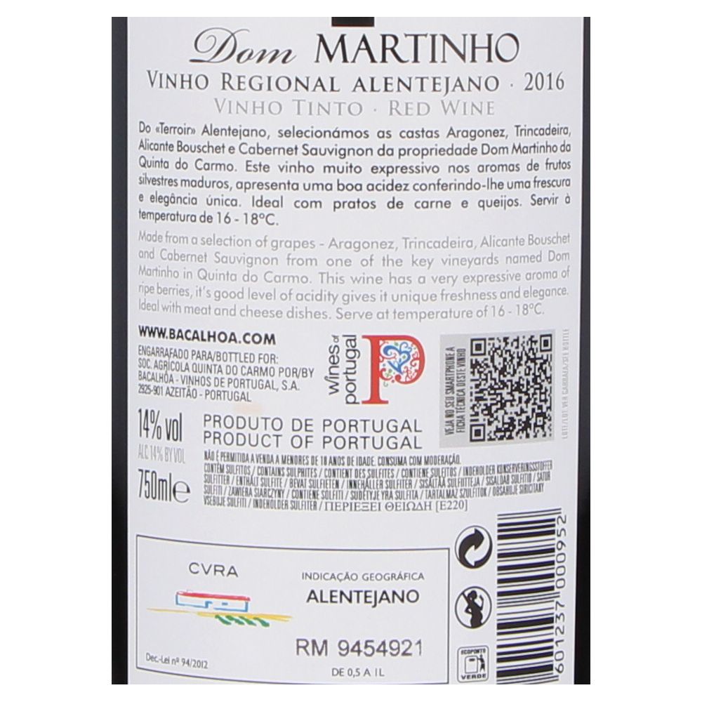  - Dom Martinho Red Wine 75cl (2)