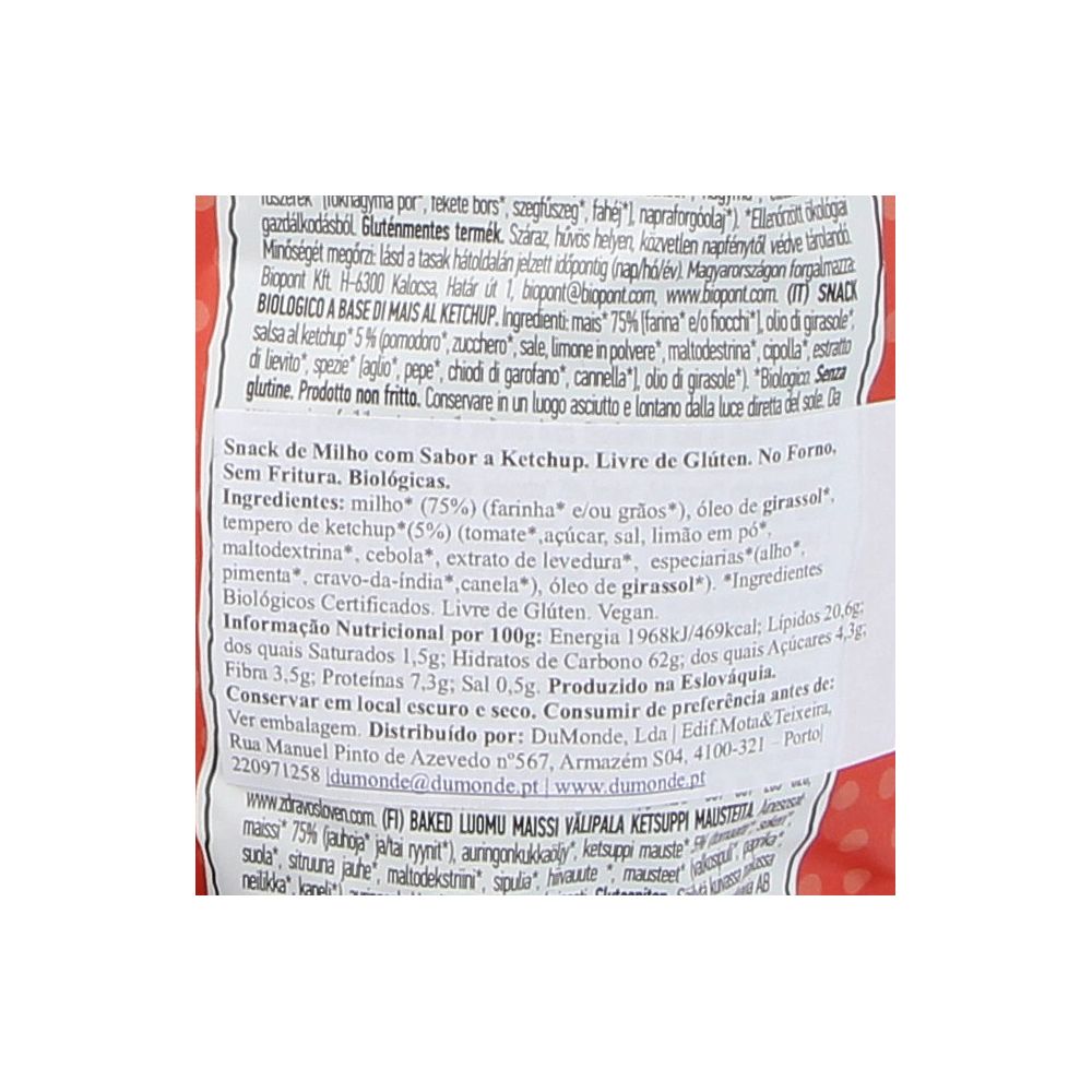  - Biosaurus Baked Organic Corn Snack Ketchup 50 g (2)