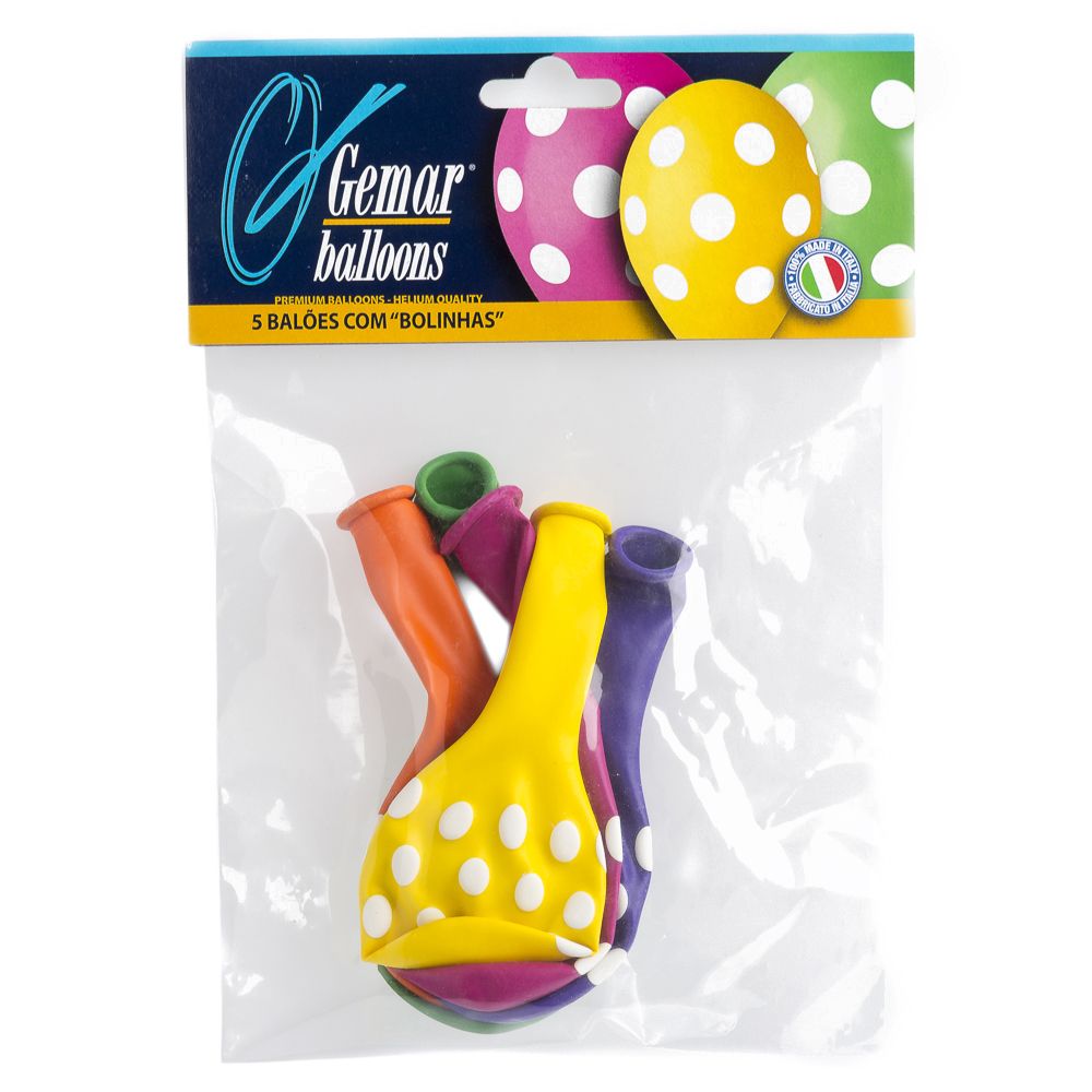  - Gemar Assorted Dotted Balloons 5 pc (1)