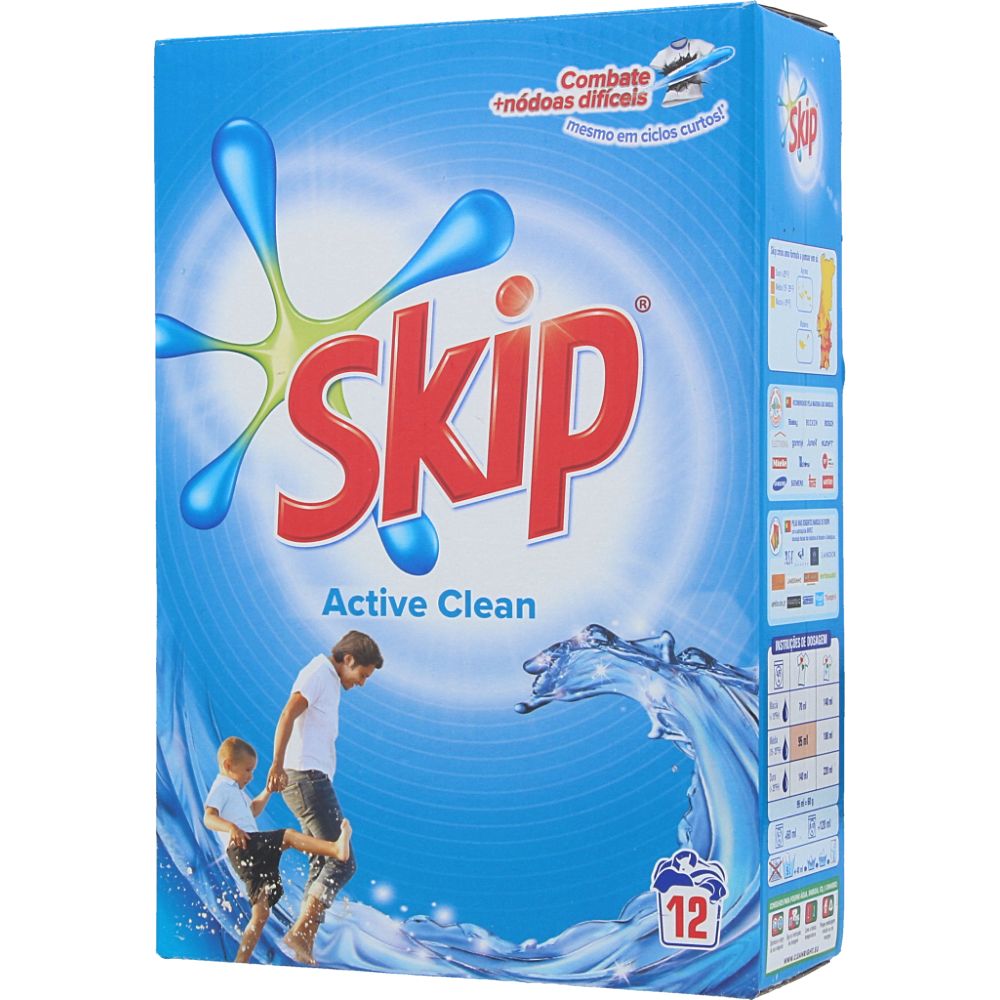  - Detergente Skip Pó Active Clean 12D=720g (1)
