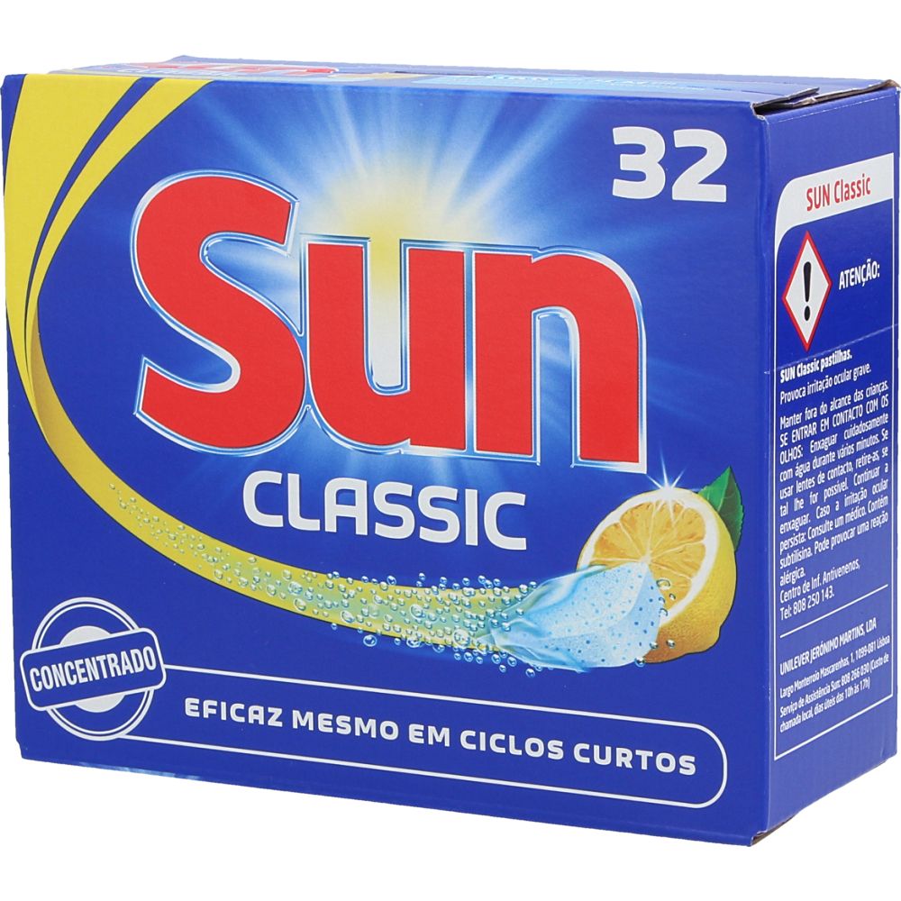  - Sun Classic Lemon Dishwasher Tabs 32 Loads = 304g