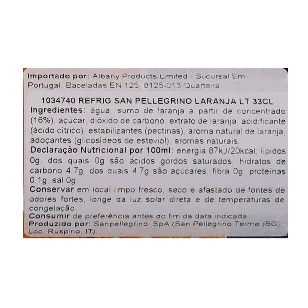  - San Pellegrino Orange Flavoured Sparkling Mineral Water 33cl (2)
