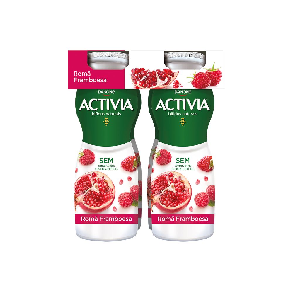  - Activia Raspberry & Pomegranate Yoghurt Drink 4 x 155g (1)