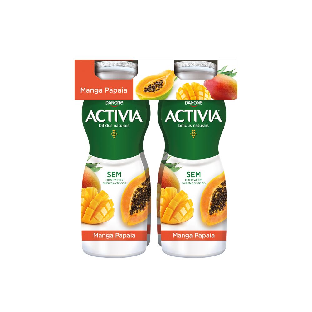  - Activia Mango & Papaya Yoghurt Drink 4 x 155g (1)