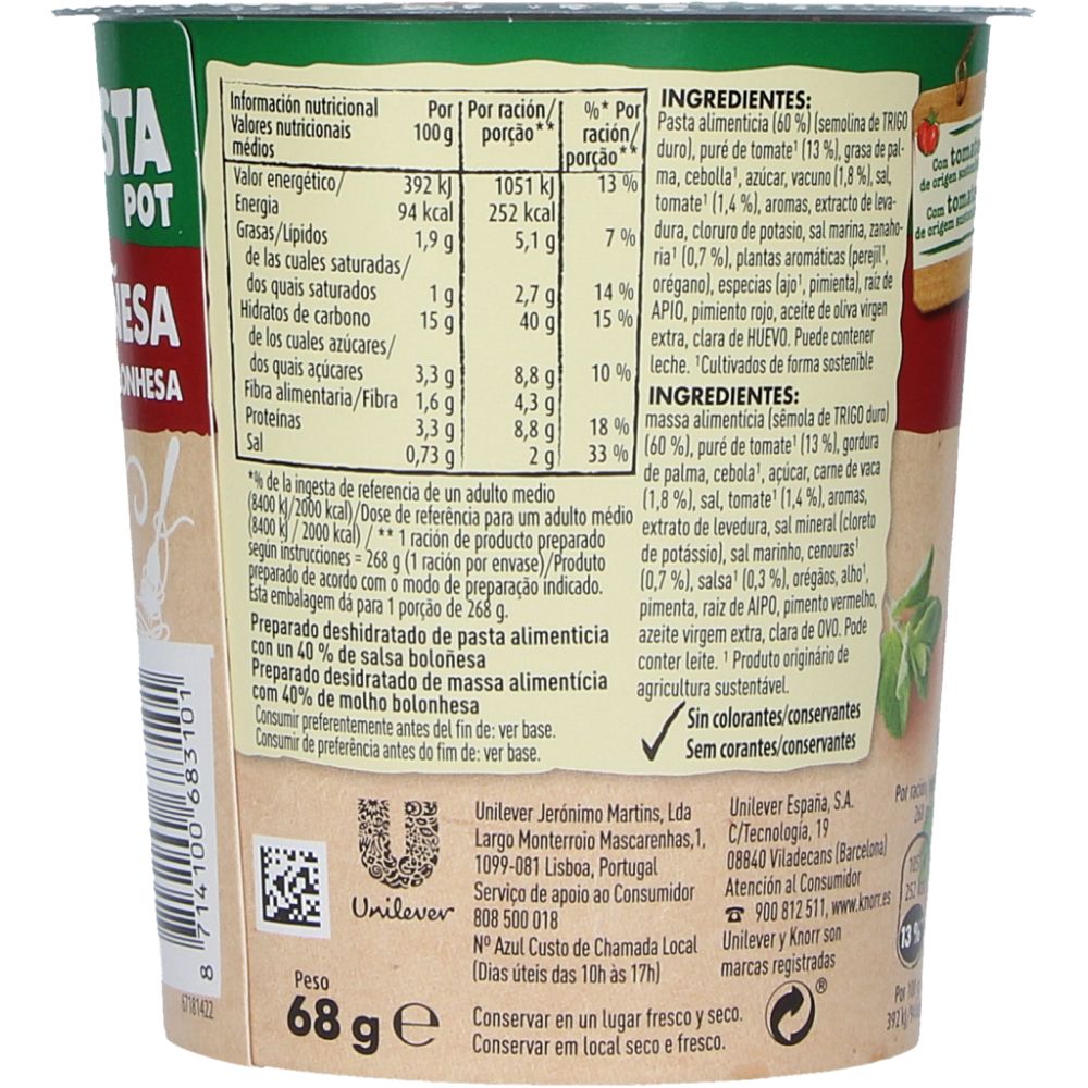  - Knorr Pasta Pot Bolognese 68 g (2)