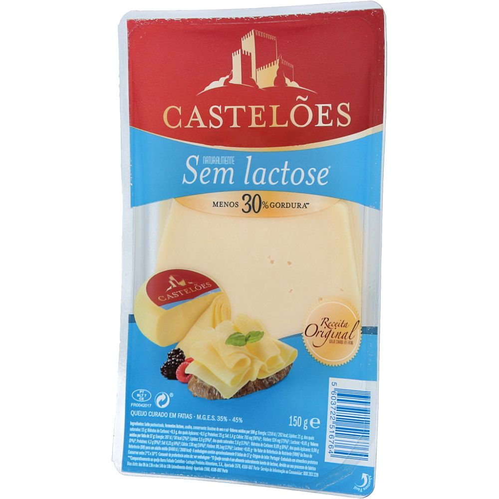  - Castelões Cured Lactose Free Cheese Slices 150g (1)