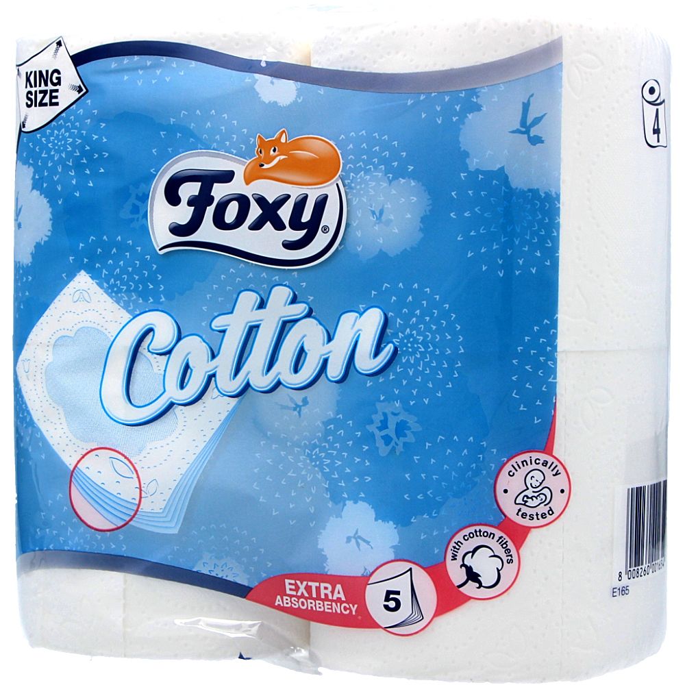  - Foxy Cotton Toilet Paper 4 pc (1)