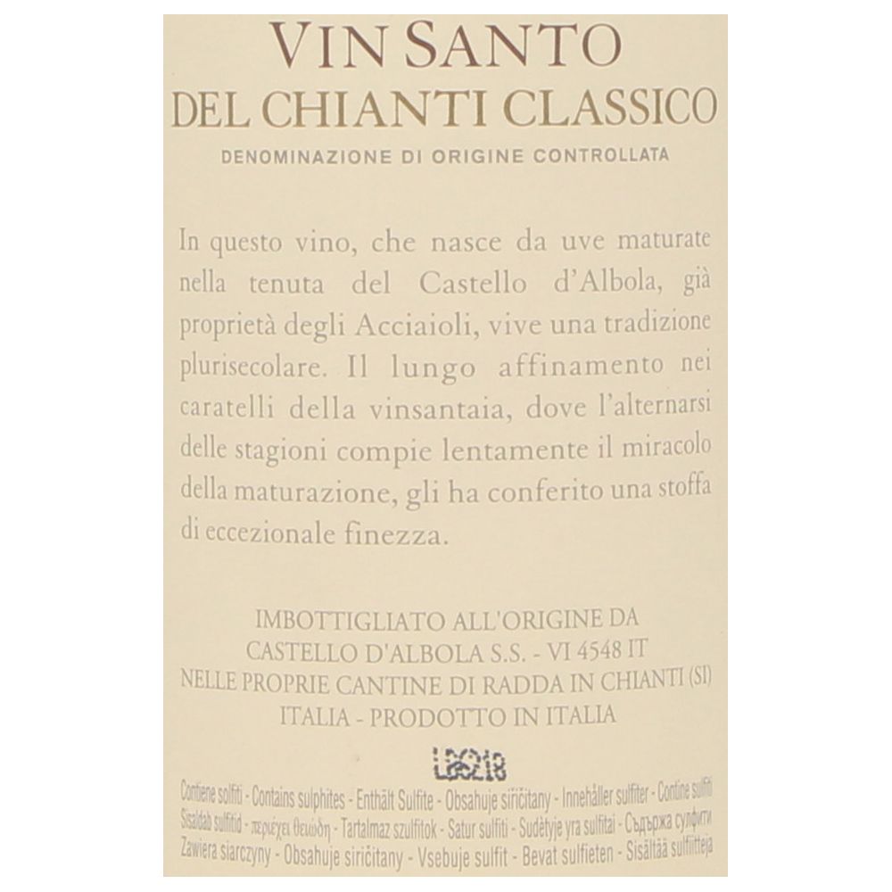  - Castello D`Albola Vin Santo White Wine 2005 50cl (2)
