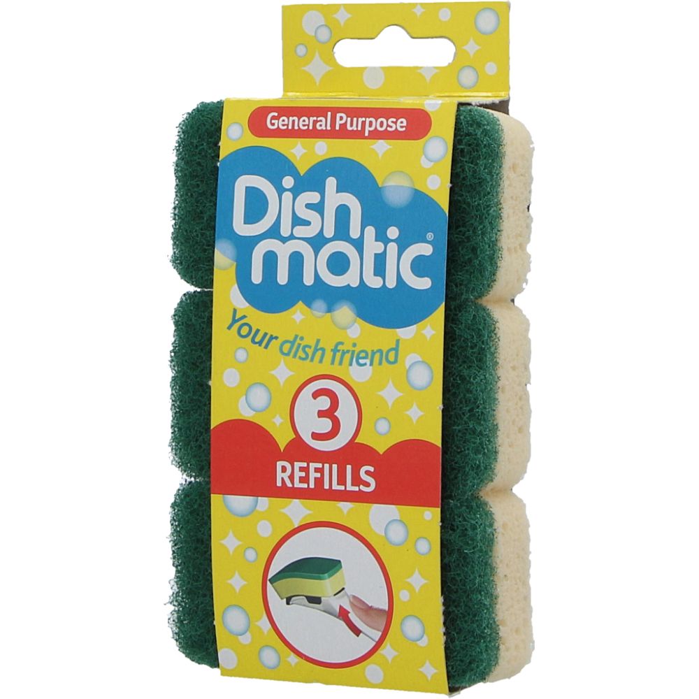  - Dishmatic Easy Clean Refill Sponges 3 pc (1)