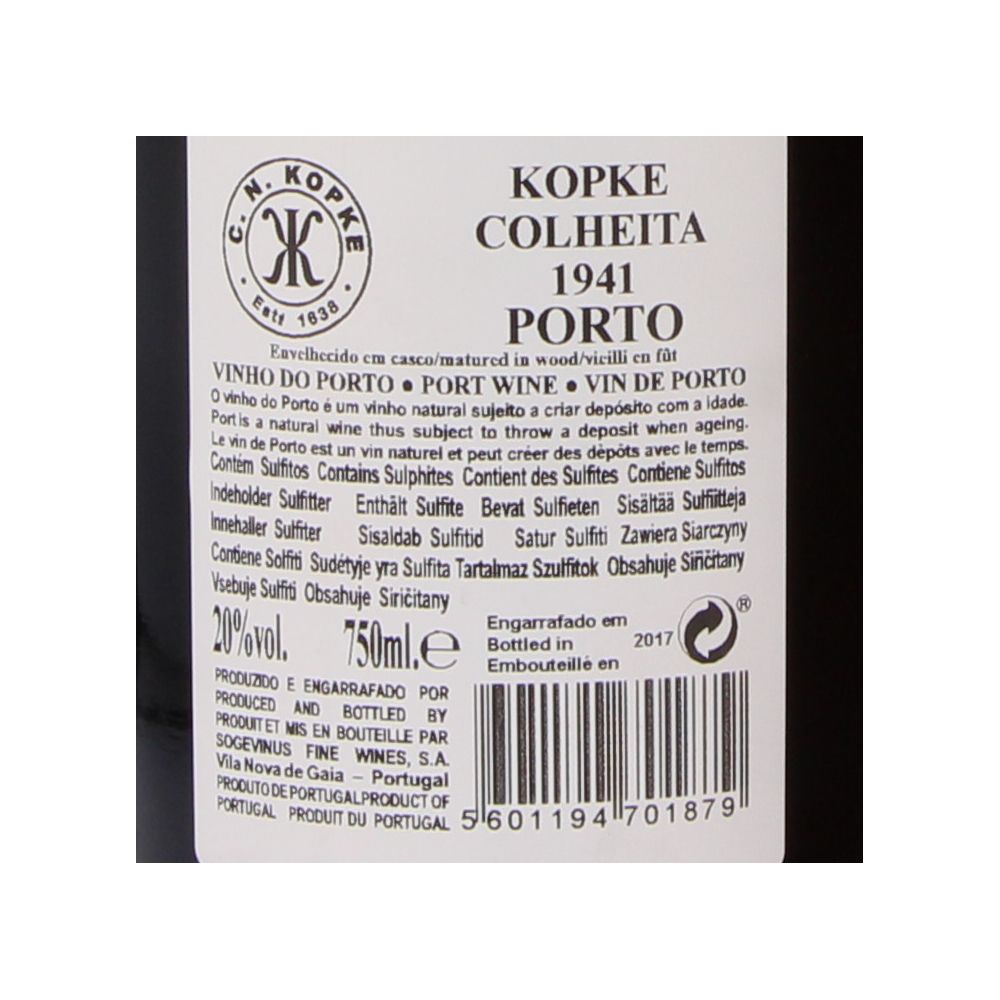  - Kopke Port Wine Colheita 1941 75cl (2)