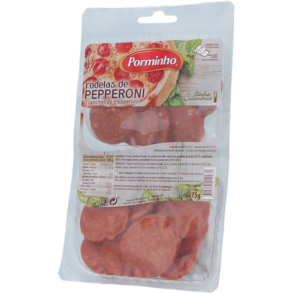  - Porminho Pepperoni Slices 2x75 g (1)