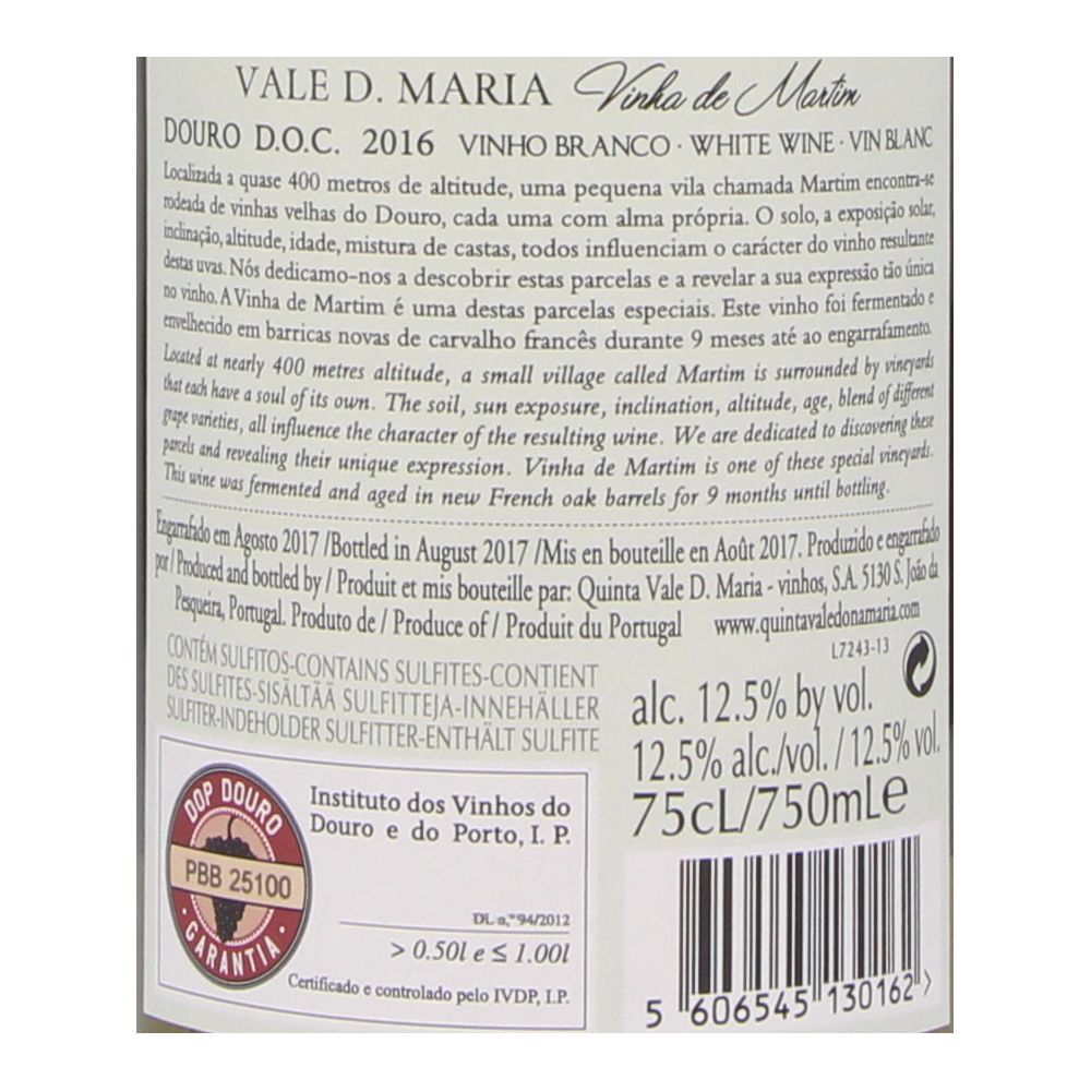  - Quinta Vale D. Maria Vinha de Martim White Wine 75cl (2)