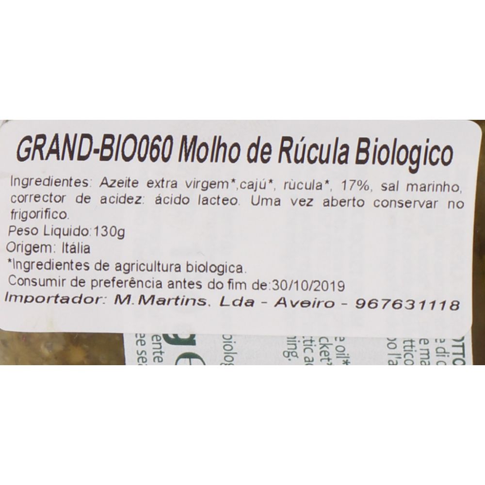  - Molho Pesto de Rúcula Bio Tradizioni 130g (3)