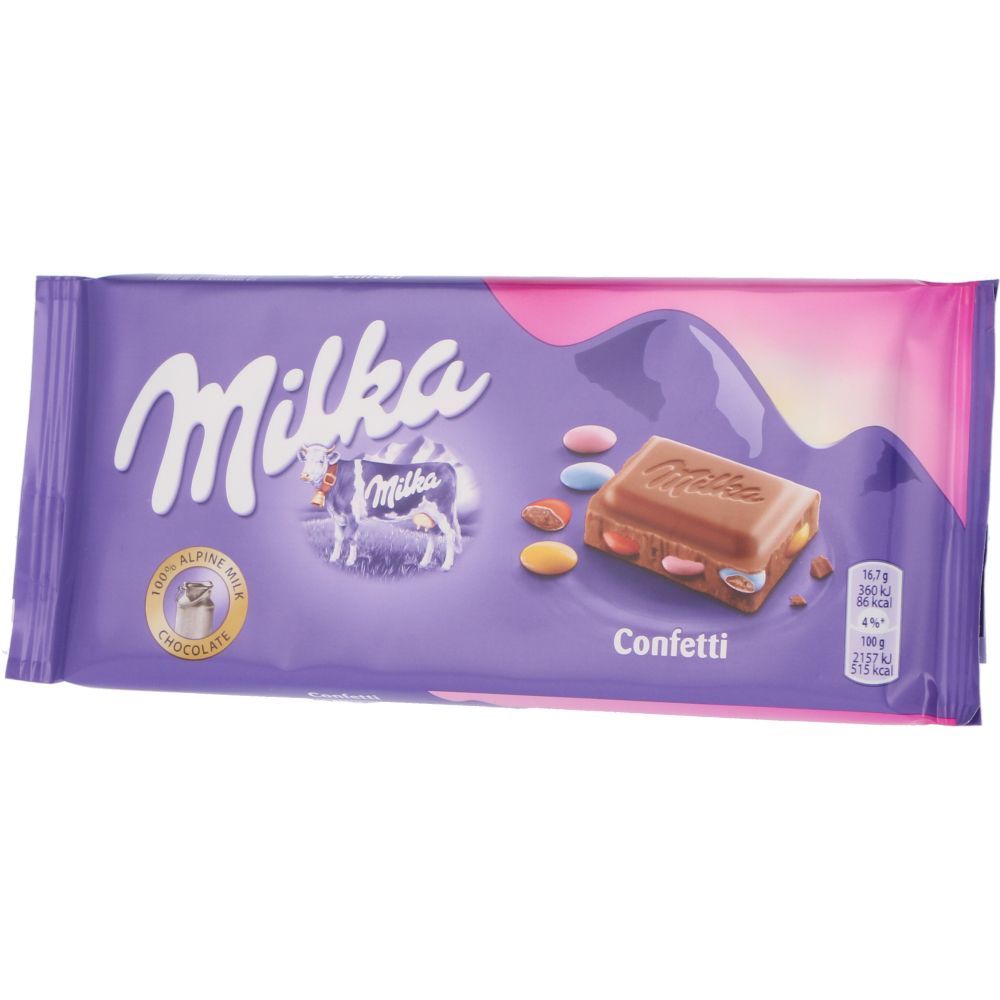  - Milka Confetti Milk Chocolate Bar 100g (1)