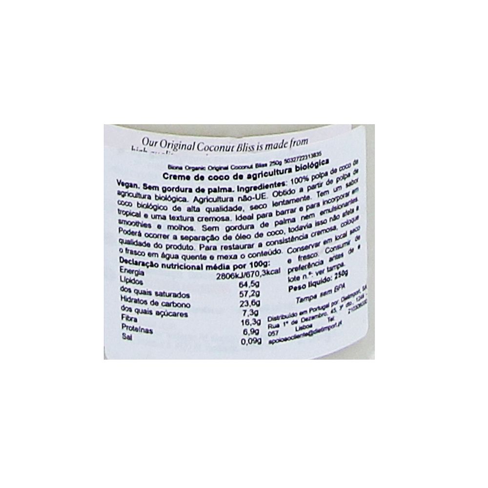  - Biona Organic Coconut Butter Spread 250g (2)