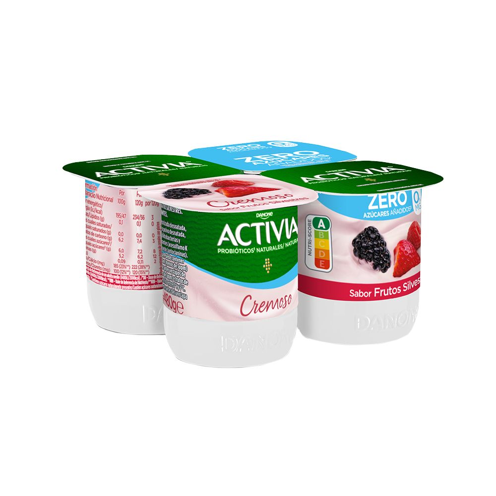  - Activia Creamy 0% Fat Fruits Of The Forest Yoghurt 4x120g (1)