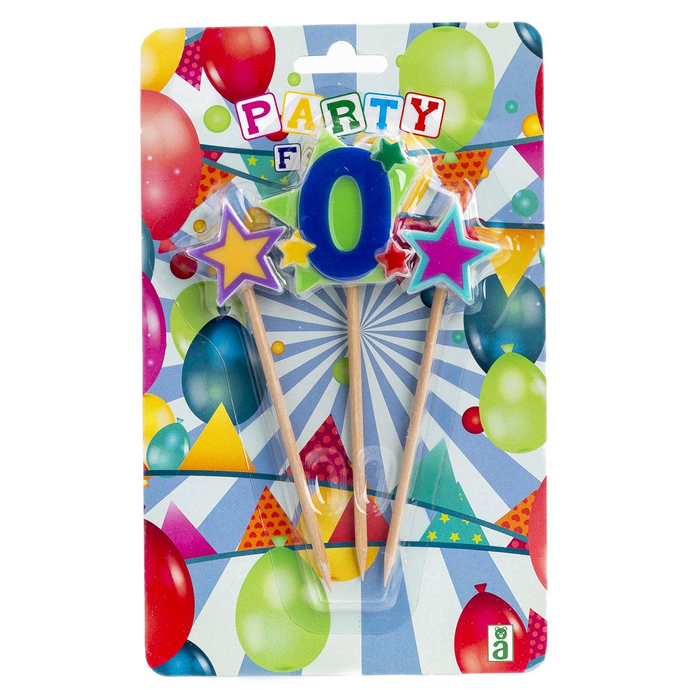  - Party Freak Birthday Candle Number 0 Star (1)