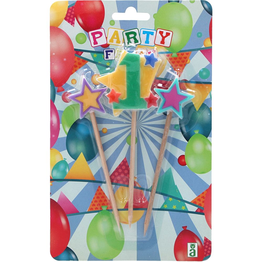  - Party Freak Birthday Candle Number 1 Star (1)