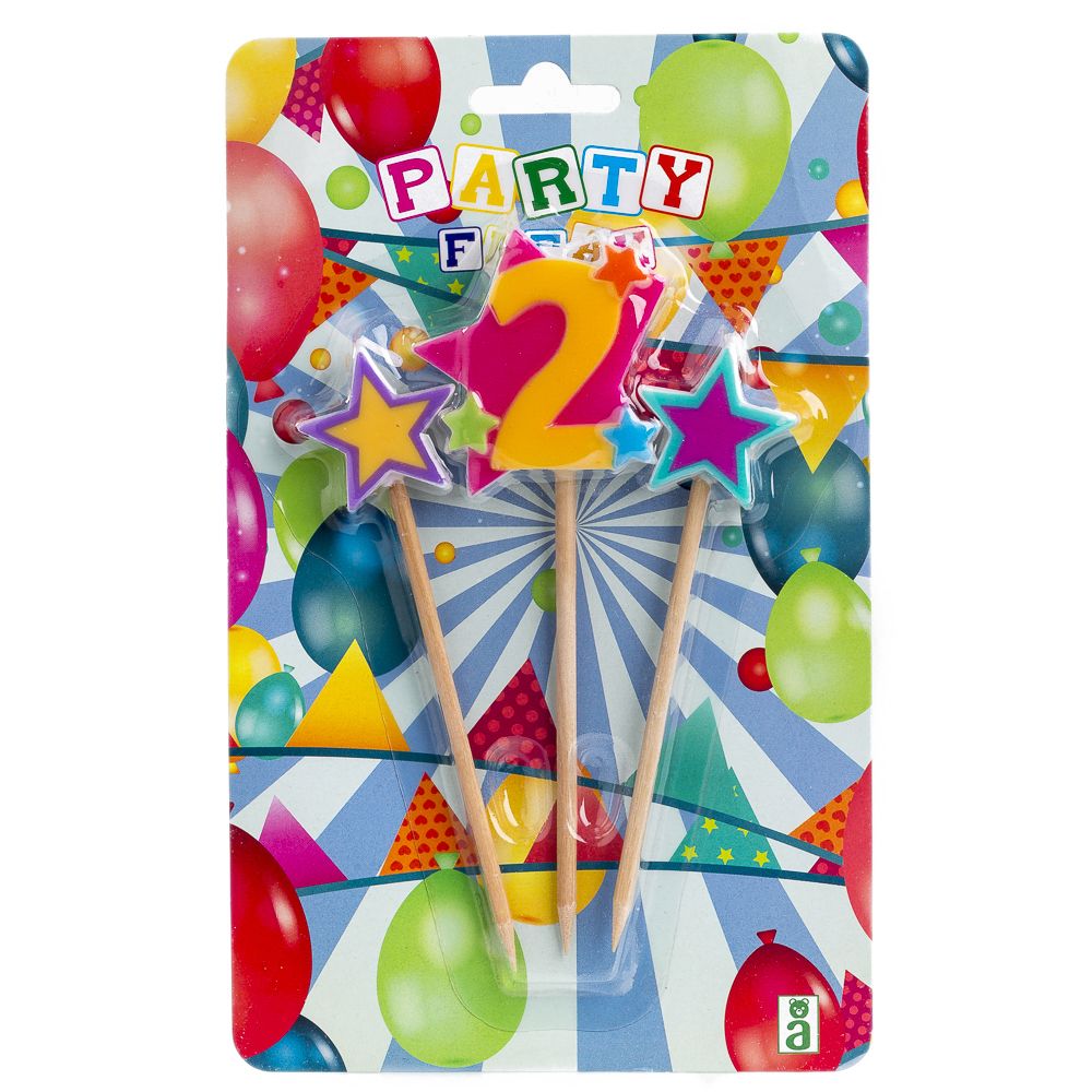  - Party Freak Birthday Candle Number 2 Star (1)