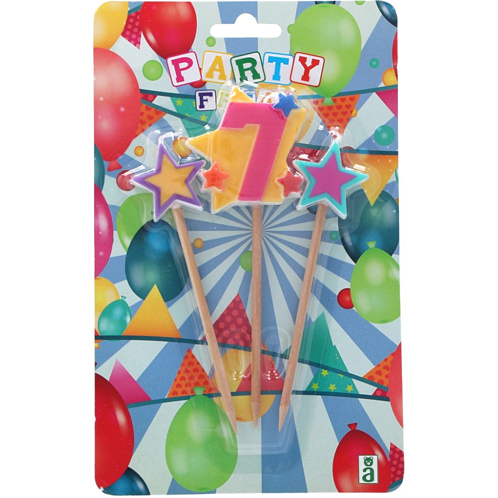  - Party Freak Birthday Candle Number 7 Star (1)