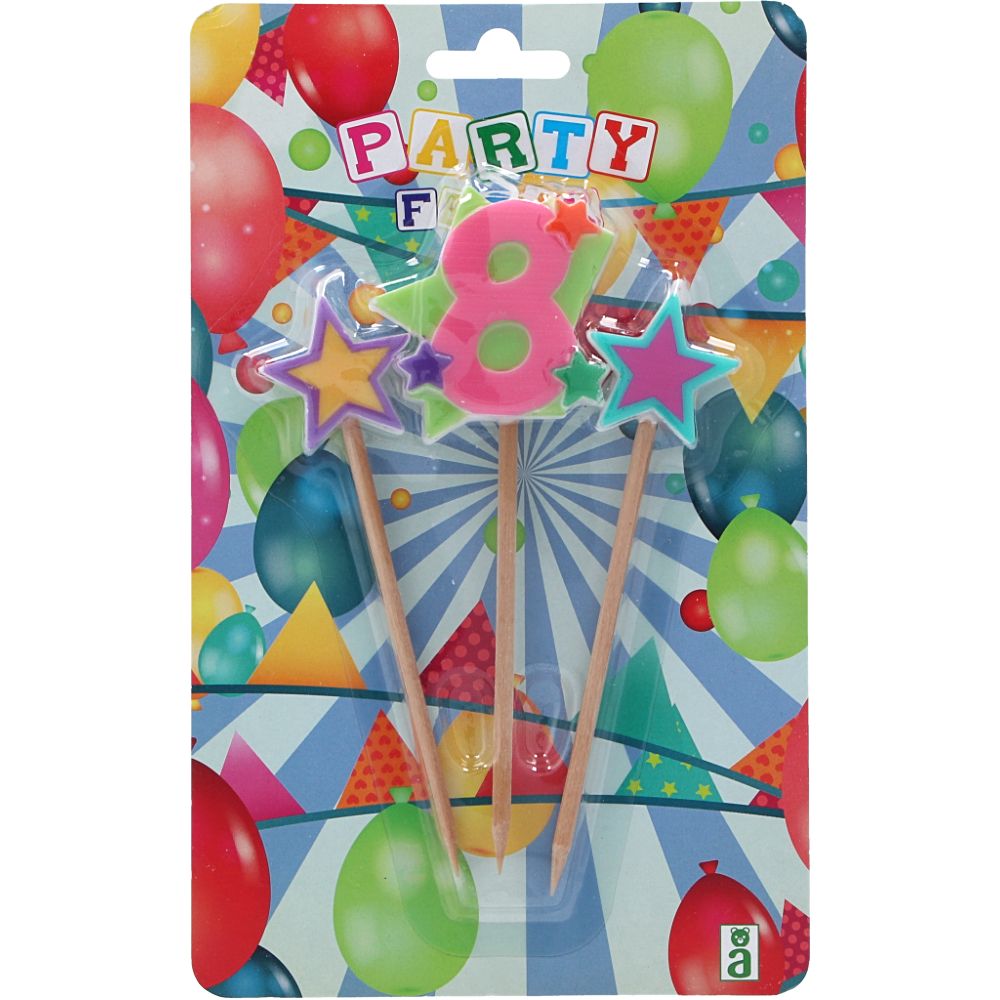  - Party Freak Birthday Candle Number 8 Star (1)
