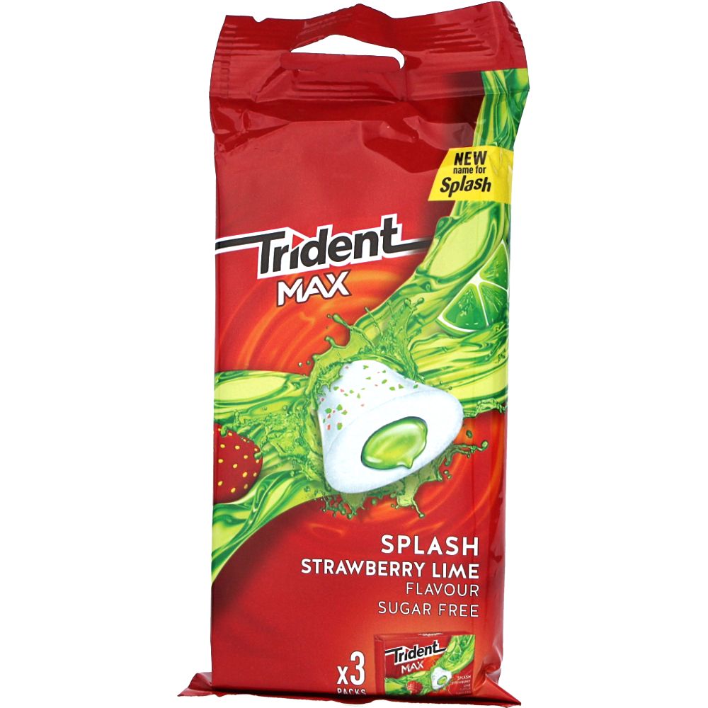  - Trident Max Splash Strawberry Lemon Chewing Gum 66 g (1)