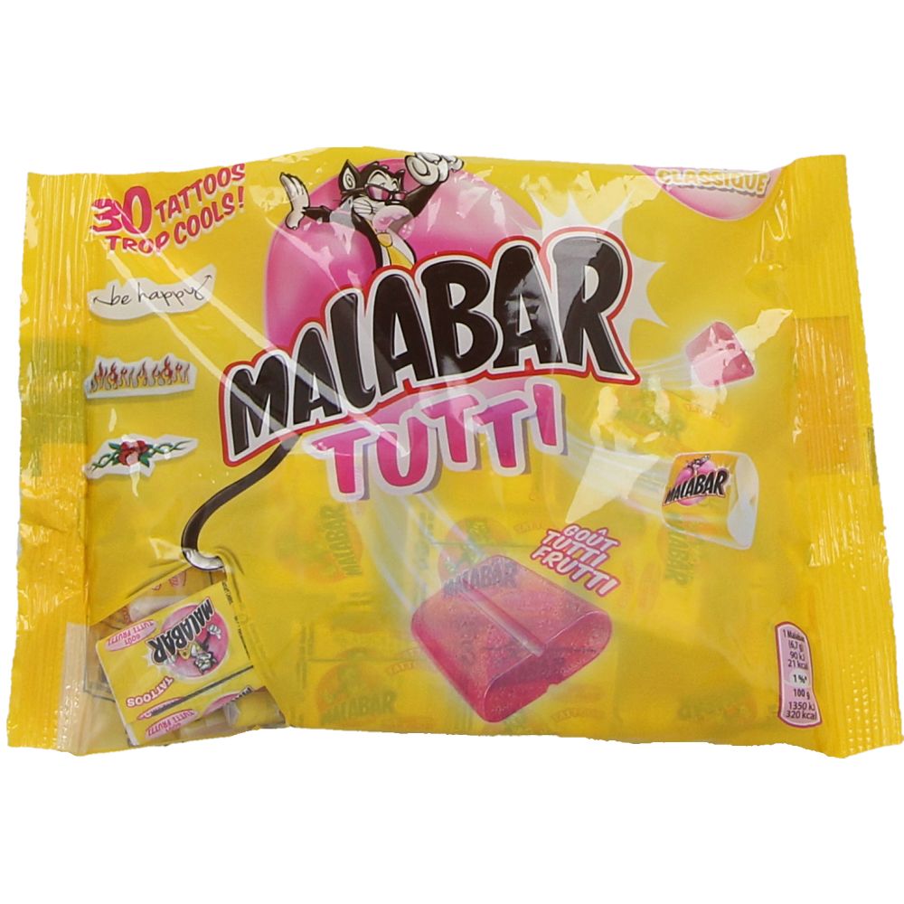 Chewing-gum Malabar Multigoût fruits x 5