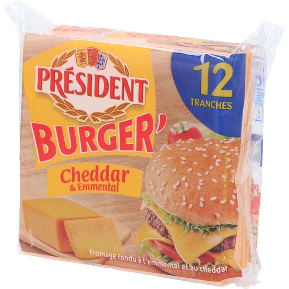  - Président Cheddar & Emmental Cheese Sliced 200g (1)