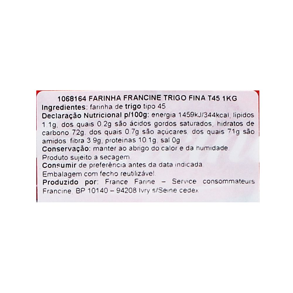  - Farinha Trigo Fina T45 Francine 1Kg (2)
