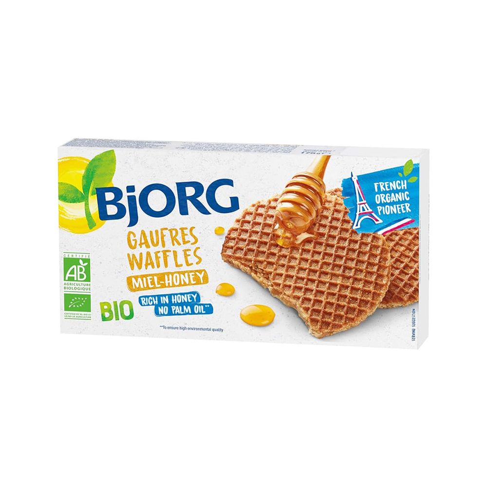 - Bjorg Organic Honey Waffle Biscuits 175g (1)